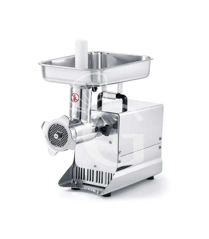 Picadora de carne monofásica con unidad de picado de acero de 220 kg/h - L 260 mm x P 520 mm x H 445 mm