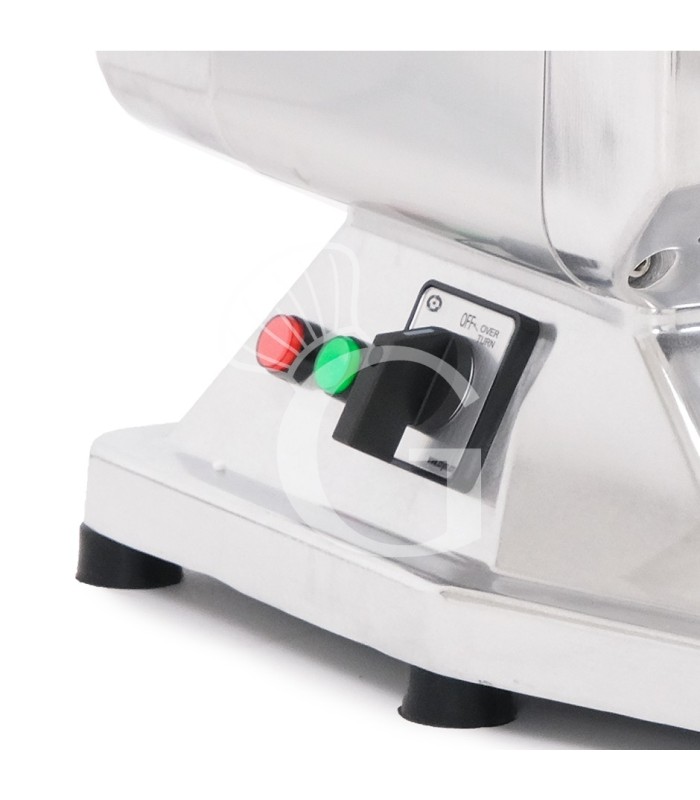 Picadora de carne monofásica con unidad de picado de acero de 300 kg/h - L 220 mm x P 500 mm x H 400 mm