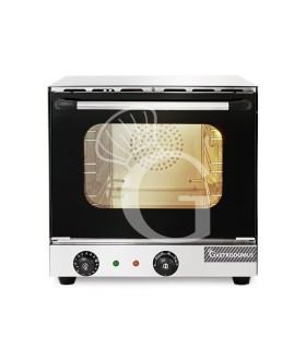 Horno eléctrico de convección, puerta abatible, controles mecánicos, 3 rejillas, potencia 2,6 kw