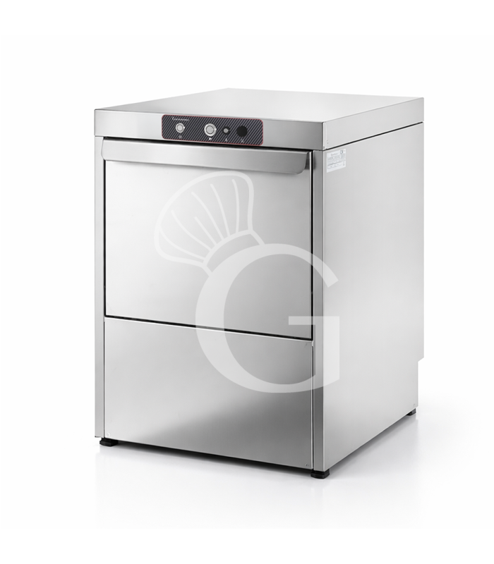Lavavajillas profesional 50x50 H350 electromecánico trifásico de doble pared con dosificadores de abrillantador y detergente