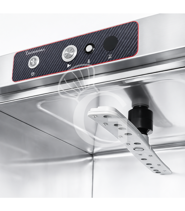 Lavavajillas profesional 50x50 H350 electromecánico trifásico de doble pared con dosificadores de abrillantador y detergente