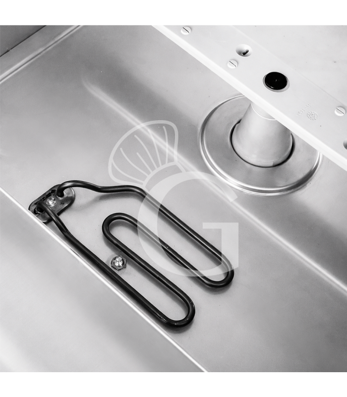 Lavavajillas profesional 50x50 H350 electromecánico trifásico de doble pared con dosificadores de abrillantador y detergente