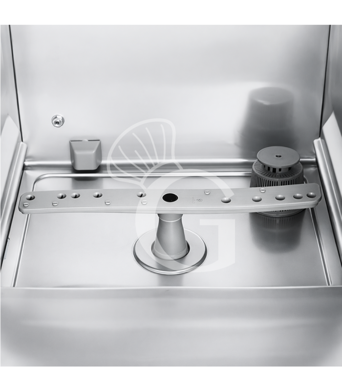 Lavavajillas profesional 50x50 H350 electromecánico trifásico de doble pared con dosificadores de abrillantador y detergente