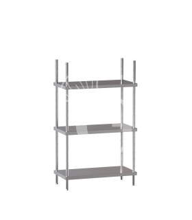 Estantería de pie de acero inoxidable 4 estantes, L 1100 x P 400 x A 1500 mm