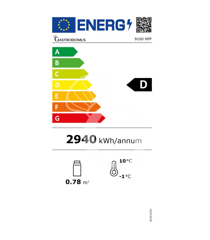 Vitrina Refrigerada expositora ventilada para pastelería 535 LT -5°C/+10°C 1 Puerta de vidrio