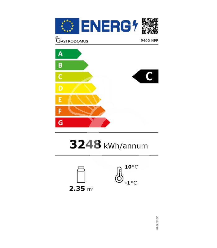Vitrina Refrigerada expositora ventilada para pastelería 595 LT -5°C/+10°C, 4 lados de vidrio