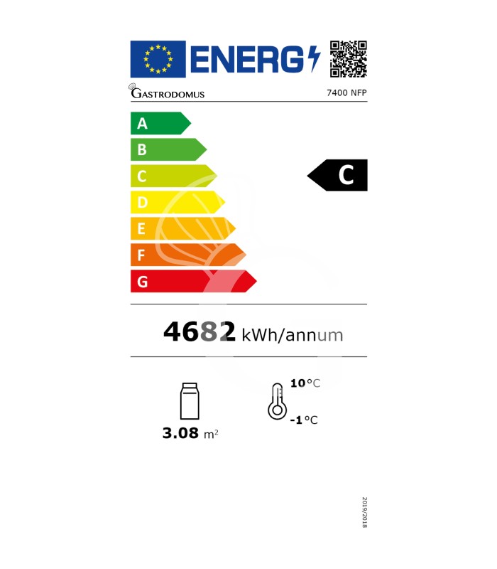 Vitrina Expositora refrigerada ventilada para pastelería 880 LT -5°C/+10°C 4 Lados de vidrio 2 Puertas