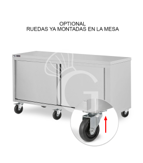 Kit 6 ruedas montadas en el artículo de las cuales  3 con freno