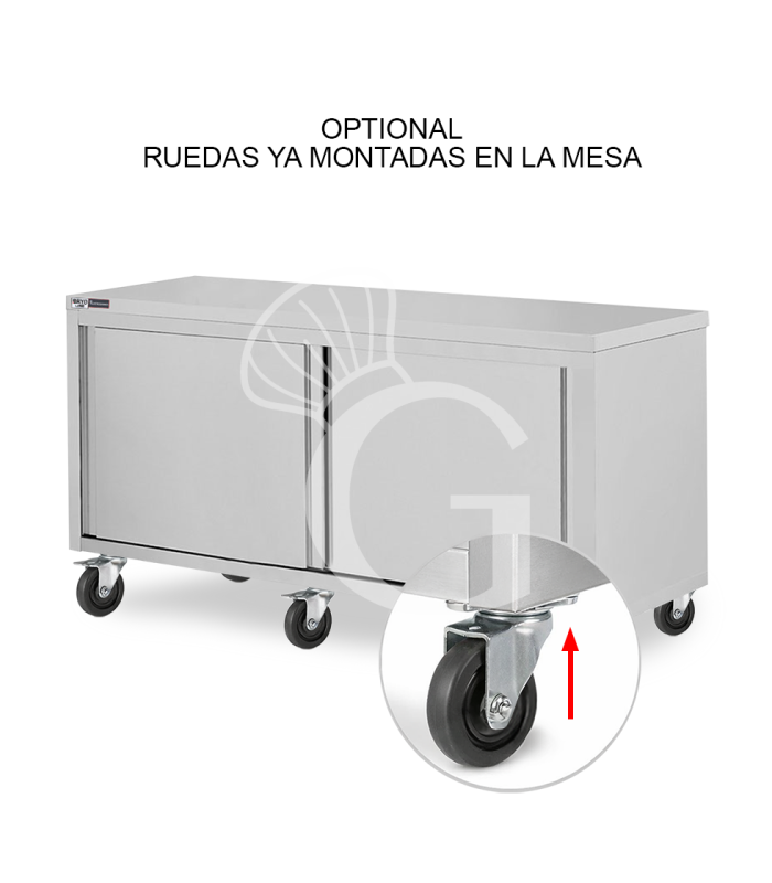 Kit 6 ruedas montadas en el artículo de las cuales  3 con freno
