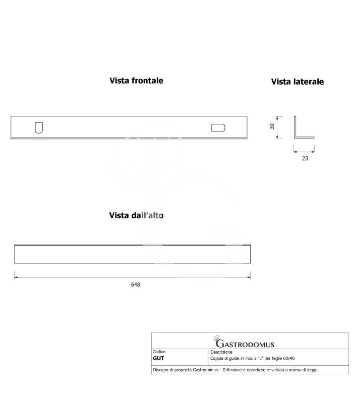 Par de guías para bandejas