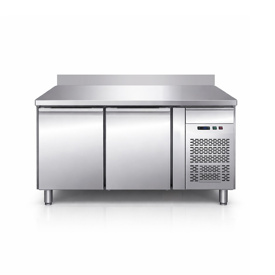 Mesa Refrigerada para gastronomía con peto 2 Puertas 700 mm de profundidad -18°C/-22°C