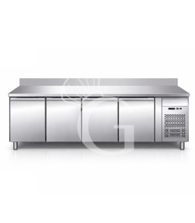 Mesa Refrigerada para gastronomía con peto, 4 Puertas, 700 mm de profundidad y temperatura  -18°/-22°C