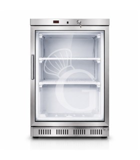 Armario refrigerado estático de acero inox puerta de cristal -18°C/-22°C 130 LT