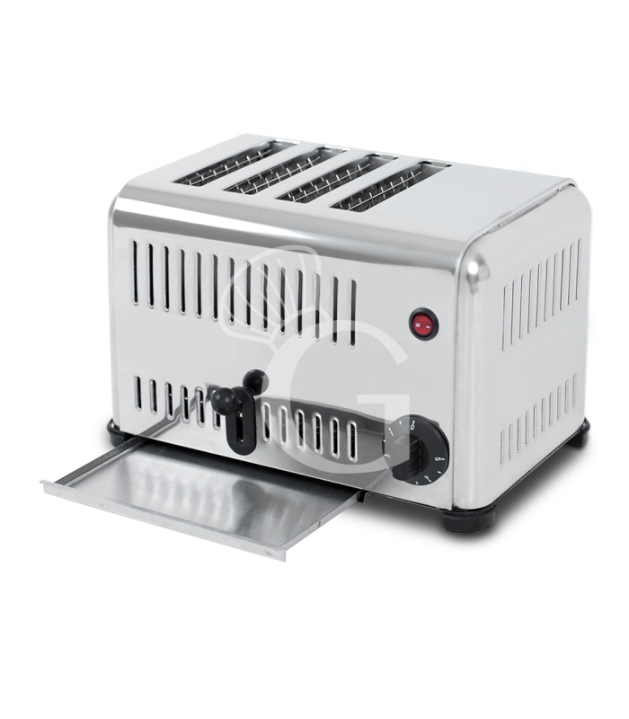 Tostadora profesional monofásica L 330 mm x P 220 mm x A 225 mm capacidad 4 rebanadas