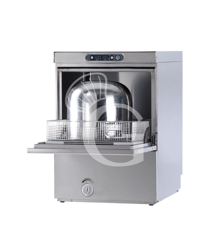 Lavautensilios mecánica industrial cesta 500x500 mm bandeja 600x400 mm altura útil de 400 mm