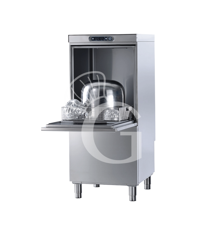 Lavautensilios electromecánico, cesta 500×500mm, altura útil 600 mm, dosificador de detergente y dosificador de abrillantador