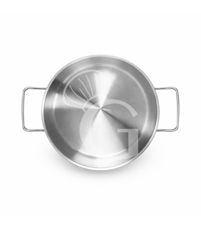 Cacerola profesional alta con tapa, acero inox, Ø 240 mm × 140 mm, capacidad 8,5 L