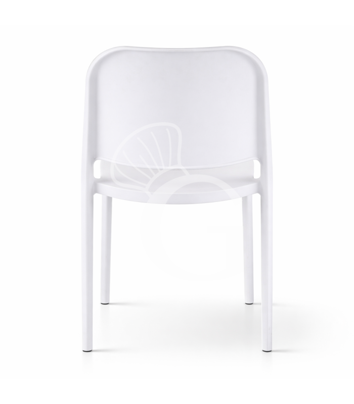 Silla Lilly en polipropileno con fibra de vidrio color blanco