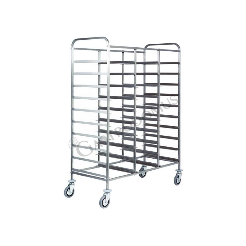 Carro bandejero con bastidor reforzado para 30 bandejas GN1/1 - L 1100 mm x P 620 mm x A 1750 mm