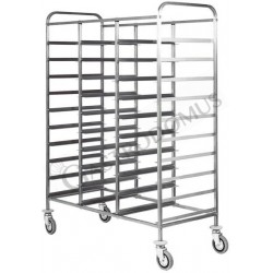 Carro bandejero con bastidor reforzado para 30 bandejas GN1/1 - L 1100 mm x P 620 mm x A 1750 mm