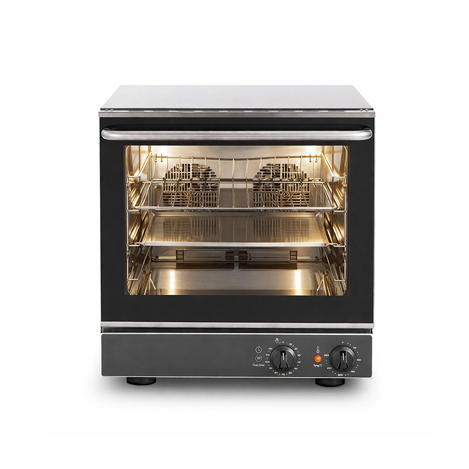 Horno eléctrico de convección para cruasanes, puerta abatible, controles mecánicos, 4 bandejas 433x333 mm, potencia 2,8 kw