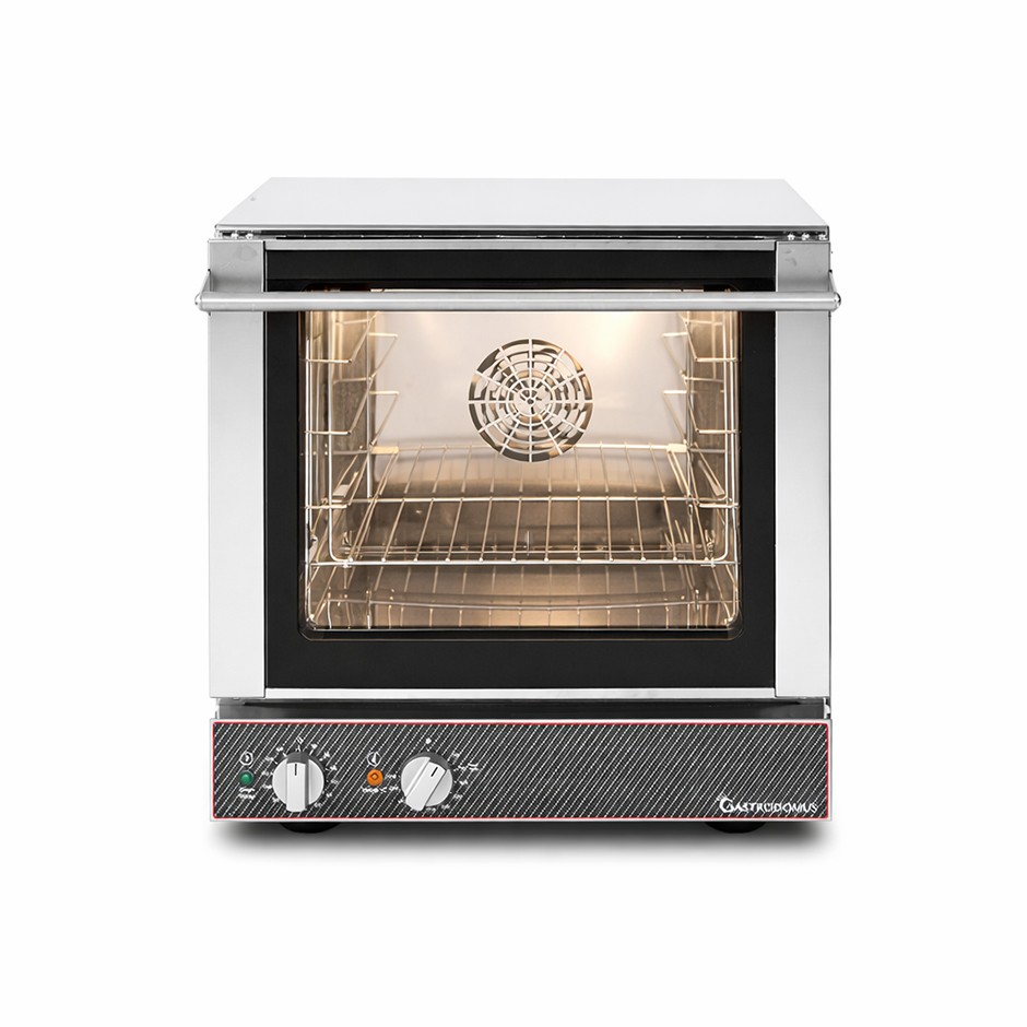 Horno eléctrico , mandos mecánicos, puerta abatible, monofásico para 4 bandejas 460x340 mm