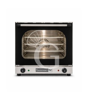 Horno eléctrico de convección, puerta abatible, controles mecánicos, 4 rejillas 435x315 mm, potencia 2,67 kw