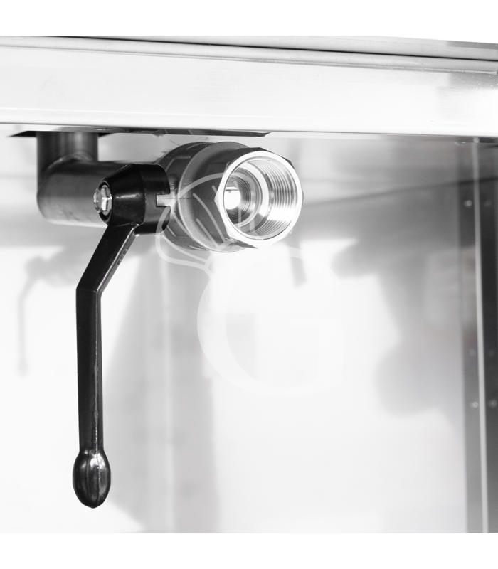 Freidora eléctrica industrial con mueble cerrado 2 cubas 10 LT + 10 LT 15 Kw Trifásica