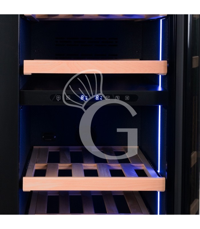 Vinoteca ventilada de triple temperatura, 800 L, 19 estantes, 163 botellas, +5 °C / +22 °C