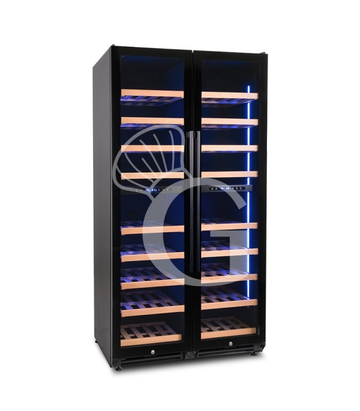 Vinoteca ventilada de cuádruple temperatura 800 L, 18 estantes, 154 botellas +5 °C / +22 °C