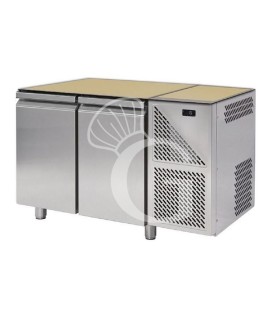 Mesa refrigerada sin top con 2 puertas, profundidad 800 mm, temperatura 0°C/+10°C – Clase energética A