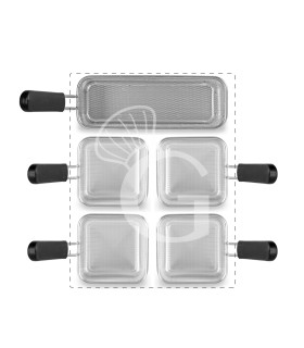 Juego de cestas para cocción de pasta 4× GN 1/4 + 1× GN 2/8 –H 160mm–acero inox- X SCP1V70G, SCP2V70G, SCP2V70E, SCP1V70E