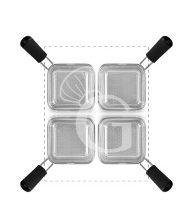 Juego de cestas para cocción de pasta – 4× GN 1/6 – H 200 mm – acero inox -compatible SCP1V70G,SCP2V70G,SCP2V70E,SCP1V70E