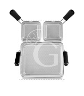 Juego de cestas para cocción de pasta–1×GN 1/2 + 2× GN1/6 –H 200 mm – acero inox-compatible SCP1V70G,SCP2V70G,SCP2V70E,SCP1V70E