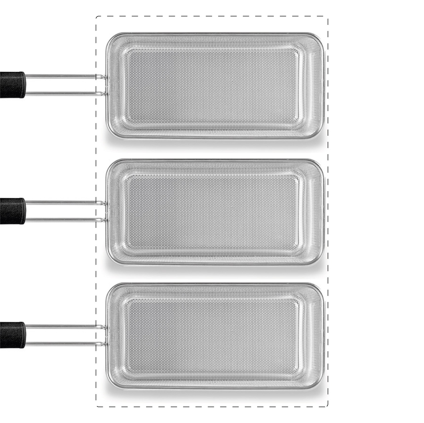 Juego de cestas para cocción de pasta – 3× GN 1/3 – H 200 mm – inox compatible SCP1V90G,SCP2V90G,SCP2V90E,SCP1V90E