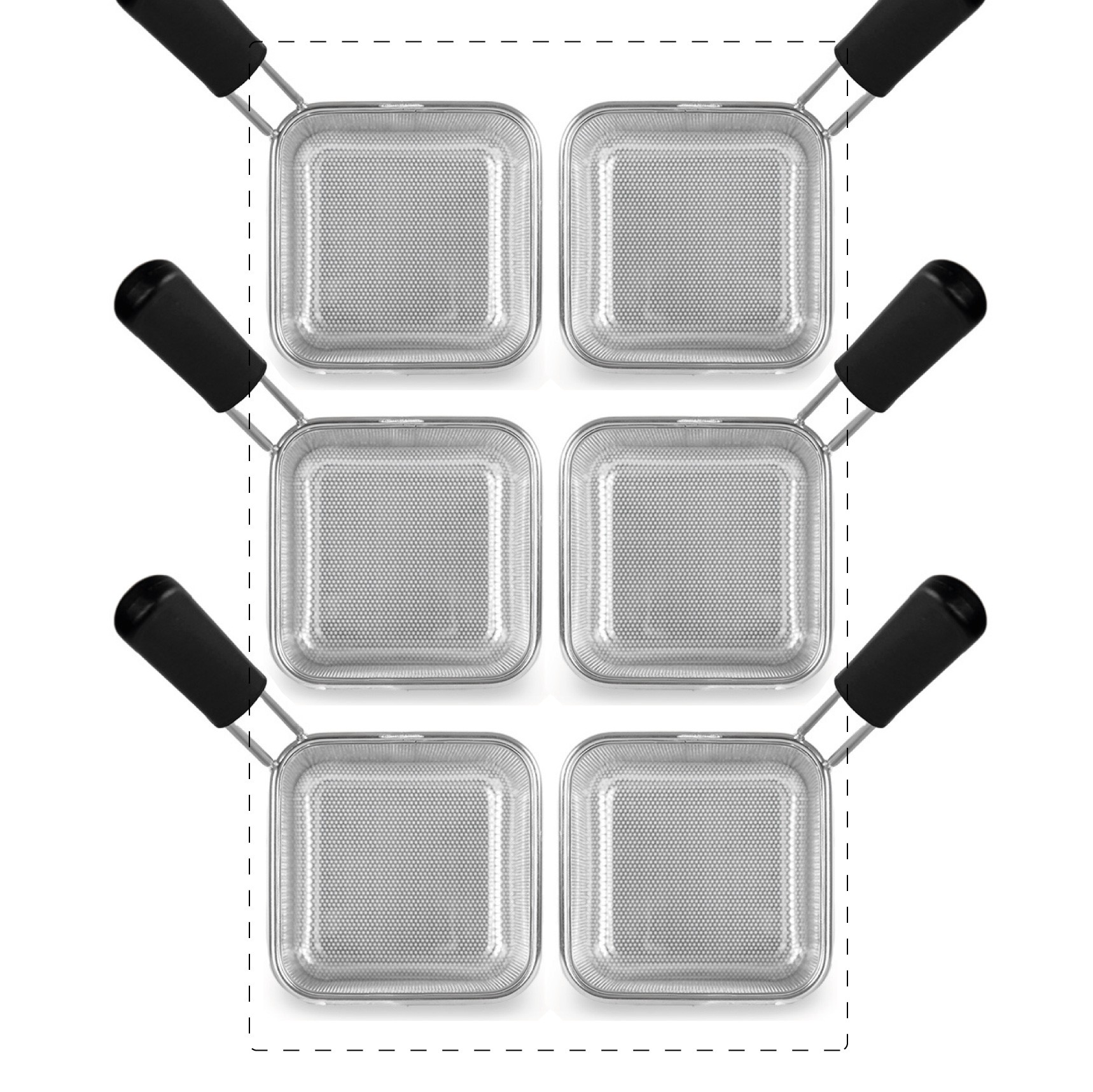 Juego de cestas para cocción de pasta 6× GN 1/6 –H 200mm–acero inox compatible SCP1V90G,SCP2V90G,SCP2V90E,SCP1V90E