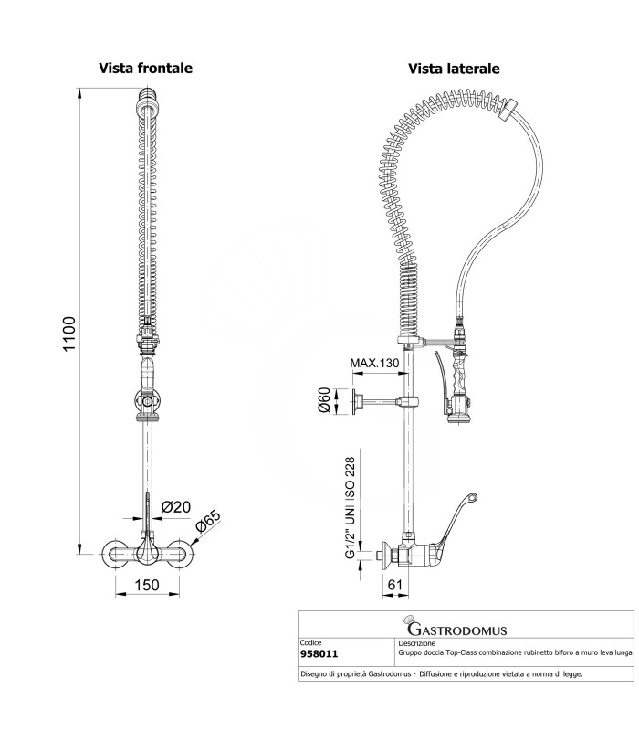 Grifo de ducha, de pared serie TOP-CLASS