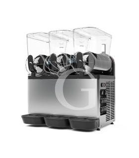 Máquina para sorbetto y granizados con 3 depósitos de 12 L + 12 L + 12 L y potencia de 1,1 kW