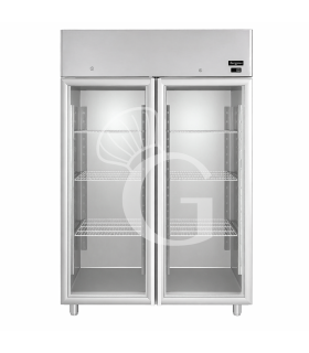 Armario refrigerado ventilado 2 puertas de vidrio -2°C/+10°C 1400 LT
