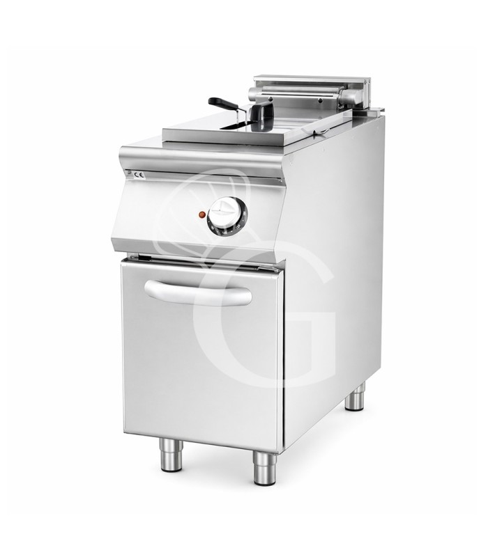 Freidora eléctrica industrial con mueble cerrado 1 cuba 15 LT 10,2 Kw Trifásica