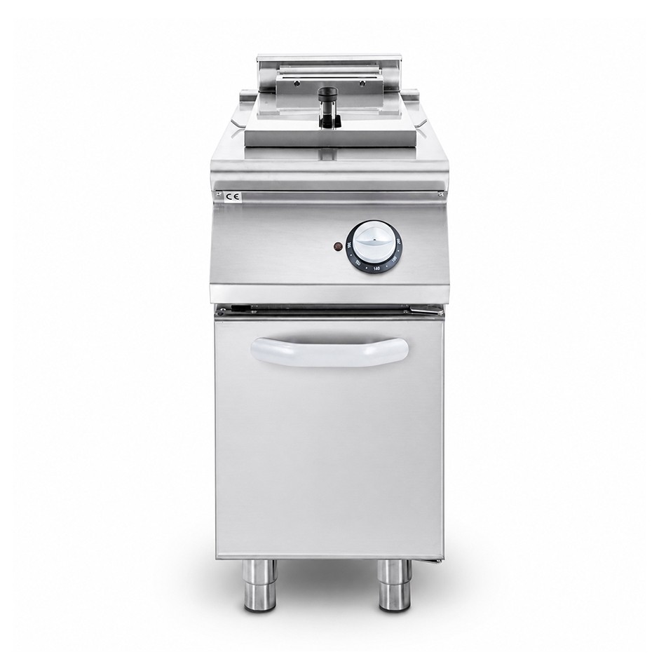 Freidora eléctrica industrial con mueble cerrado 1 cuba 15 LT 10,2 Kw Trifásica