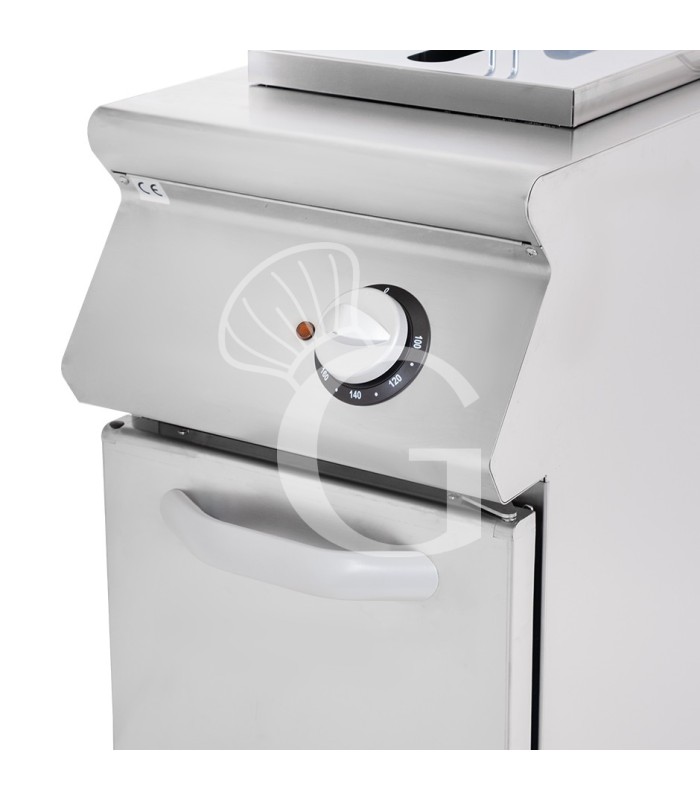 Freidora eléctrica industrial con mueble cerrado 1 cuba 15 LT 10,2 Kw Trifásica