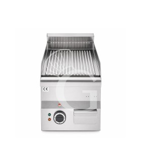 Fry Top eléctrico de sobremesa, una placa acanalada 3000 W Monofásico P 600 mm