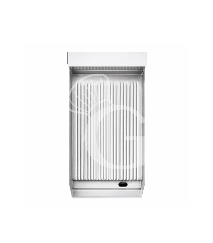 Fry Top eléctrico de sobremesa, una placa acanalada 3000 W Monofásico P 600 mm