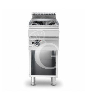 Parrilla de gas sobre mueble abierto con 1 zona de cocción y 700 mm de profundidad