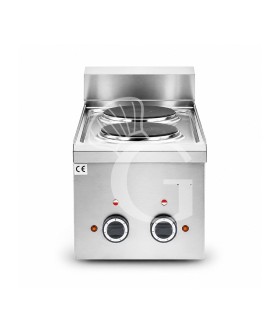 Cocina de sobremesa eléctrica 2 placas, profundidad 600 mm