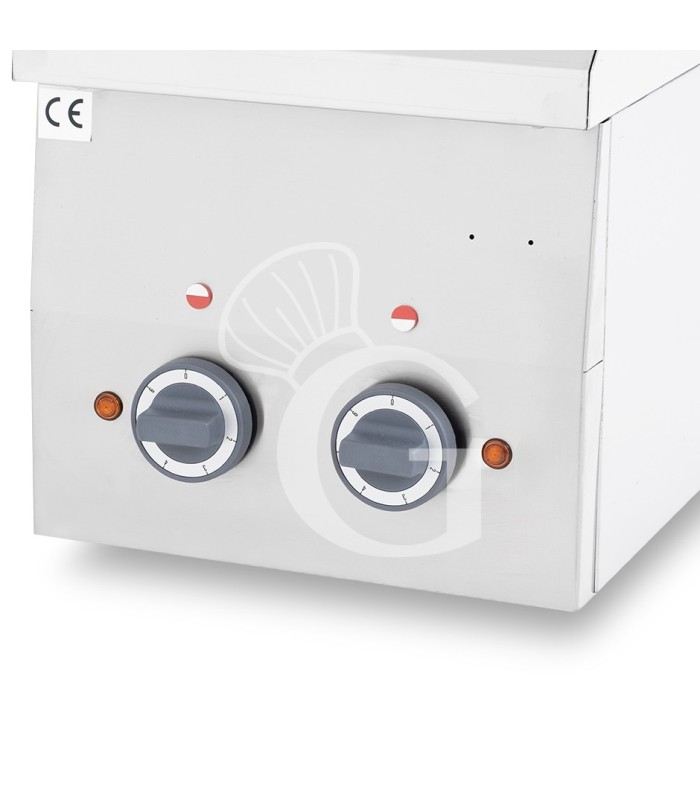 Cocina de sobremesa eléctrica 2 placas, profundidad 600 mm