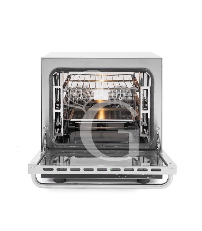 Horno eléctrico de convección para cruasanes, puerta abatible, controles mecánicos, 4 bandejas GN 2/3, potencia 2,8 kw
