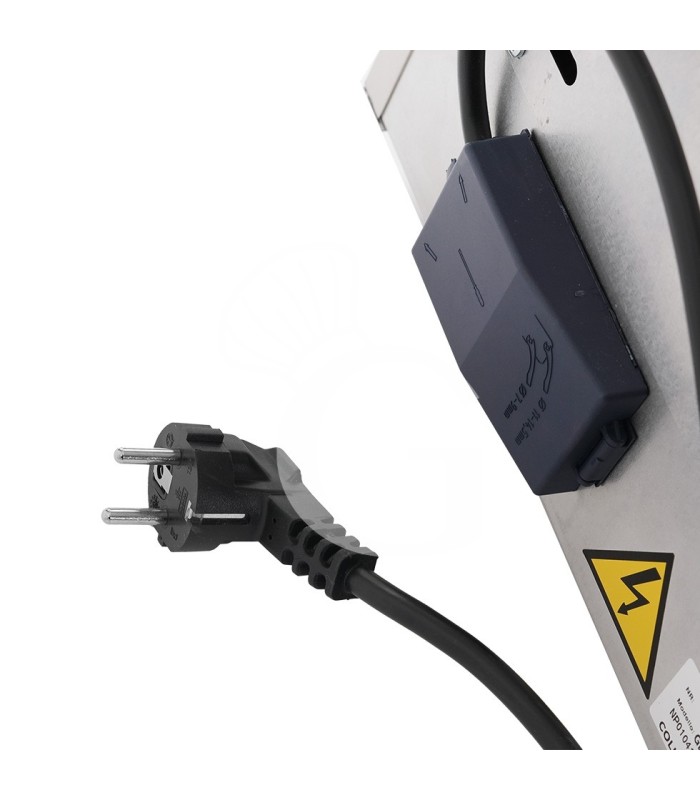 Horno eléctrico de convección para cruasanes, puerta abatible, controles mecánicos, 4 bandejas GN 2/3, potencia 2,8 kw