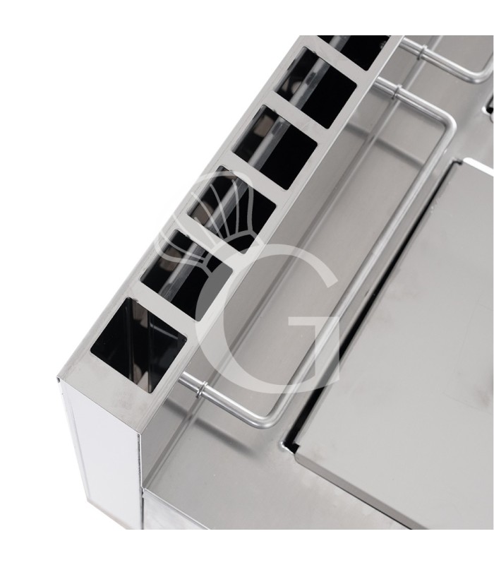 Freidora de sobremesa a gas con 2 cubetas, capacidad de 8 LT + 8 LT 12,6 kW